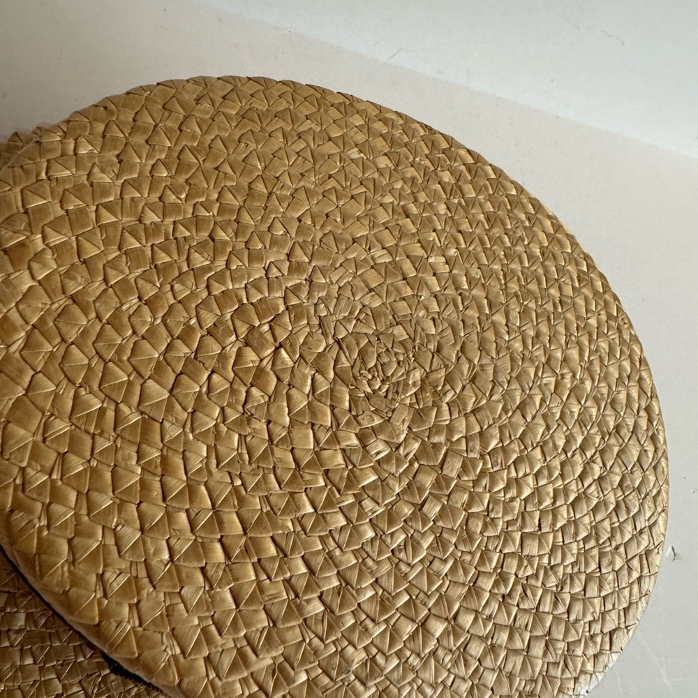 Vtg 50s Hughes Hatcher Suffrin Brown straw boaters hat Crofut & Knapp Size 7 1/4 - Picture 11 of 16